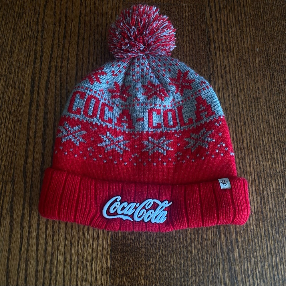 Coca Cola Red and Gray Beanie